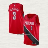 CJ McCollum NO 3 Camiseta Portland Trail Blazers Statement Rojo