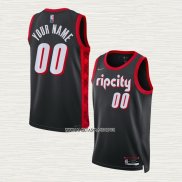 Camiseta Portland Trail Blazers Personalizada Ciudad 2021-22 Negro