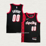 Carmelo Anthony NO 00 Camiseta Portland Trail Blazers Ciudad 2021-22 Negro