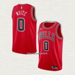 Coby White NO 0 Camiseta Chicago Bulls Icon Rojo