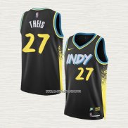 Daniel Theis NO 27 Camiseta Indiana Pacers Ciudad 2023-24 Negro