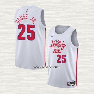 Danuel House JR. NO 25 Camiseta Philadelphia 76ers Ciudad 2022-23 Blanco