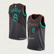 Deni Avdija NO 8 Camiseta Washington Wizards Ciudad 2023-24 Negro