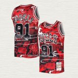 Dennis Rodman NO 91 Camiseta Chicago Bulls Mitchell & Ness Lunar New Year Rojo
