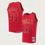 Dennis Rodman NO 91 Camiseta Chicago Bulls Retro Chinese New Year 2020 Rojo