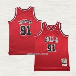 Dennis Rodman NO 91 Camiseta Nino Chicago Bulls Mitchell & Ness 1997-98 Rojo