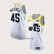 Donovan Mitchell NO 45 Camiseta Utah Jazz Association Autentico 2022-23 Blanco