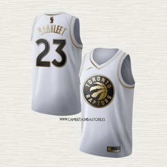 Fred Vanvleet NO 23 Camiseta Toronto Raptors Golden Edition Blanco