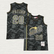 Gary Payton NO 20 Camiseta Seattle SuperSonics Retro Historic Negro