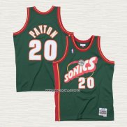 Gary Payton NO 20 Camiseta Seattle SuperSonics Retro Historic Verde2