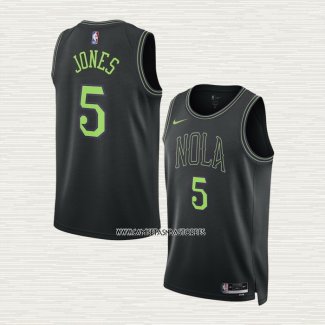 Herbert Jones NO 5 Camiseta New Orleans Pelicans Ciudad 2023-24 Negro