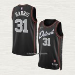 Joe Harris NO 31 Camiseta Detroit Pistons Ciudad 2023-24 Negro