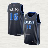 Jordan Walker NO 16 Camiseta Dallas Mavericks Ciudad 2023-24 Azul