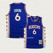 Julius Erving NO 6 Camiseta Philadelphia 76ers Mitchell & Ness 1982-83 Azul