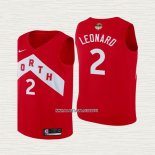 Kawhi Leonard NO 2 Camiseta Nino Toronto Raptors Earned 2018-19 Rojo