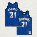 Kevin Garnett NO 21 Camiseta Minnesota Timberwolves Hardwood Classics Throwback 2003-04 Azul