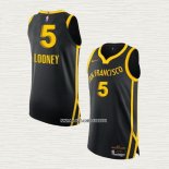 Kevon Looney NO 5 Camiseta Golden State Warriors Ciudad Autentico 2023-24 Negro
