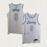 Kobe Bryant NO 8 Camiseta Los Angeles Lakers Ciudad Autentico 2020-21 Blanco