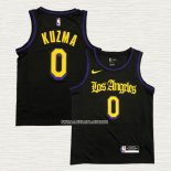 Kyle Kuzma NO 0 Camiseta Los Angeles Lakers Ciudad 2019-20 Negro