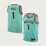 LaMelo Ball NO 1 Camiseta Nino Charlotte Hornets Ciudad 2020-21 Verde
