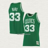 Larry Bird NO 33 Camiseta Boston Celtics Mitchell & Ness 1985-86 Verde