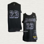 Lebron James NO 23 Camiseta Los Angeles Lakers MVP Negro2