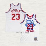 Michael Jordan NO 23 Camiseta All Star 1991 Blanco2