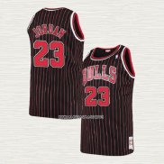 Michael Jordan NO 23 Camiseta Chicago Bulls Hardwood Classics Throwback 1997-98 Negro