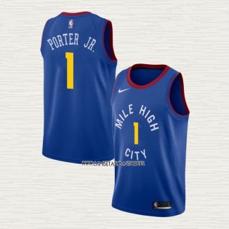 Michael Porter JR. NO 1 Camiseta Denver Nuggets Statement Azul