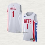 Mikal Bridges NO 1 Camiseta Brooklyn Nets Classic 2022-23 Blanco
