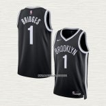 Mikal Bridges NO 1 Camiseta Brooklyn Nets Icon 2022-23 Negro