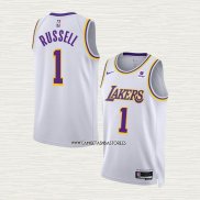 NO 1 Camiseta Los Angeles Lakers Association 2022-23 Blanco D'Angelo Russell