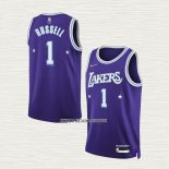 NO 1 Camiseta Los Angeles Lakers Ciudad 2021-22 Violeta D'Angelo Russell