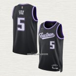 NO 5 Camiseta Sacramento Kings Ciudad 2021-22 Negro De'Aaron Fox