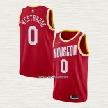 Russell Westbrook NO 0 Camiseta Houston Rockets Hardwood Classics Rojo