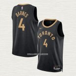 Scottie Barnes NO 4 Camiseta Toronto Raptors Ciudad 2022-23 Negro