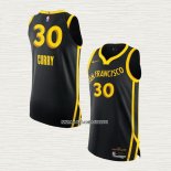 Stephen Curry NO 30 Camiseta Golden State Warriors Ciudad Autentico 2023-24 Negro