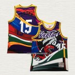 Vince Carter NO 15 Camiseta Toronto Raptors Classic Rainbow Negro