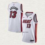 Bam Adebayo NO 13 Camiseta Miami Heat Association Blanco