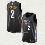 Blake Griffin NO 2 Camiseta Brooklyn Nets Ciudad 2020-21 Negro