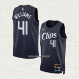Bryson Williams NO 41 Camiseta Los Angeles Clippers Ciudad 2023-24 Azul