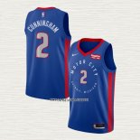 Cade Cunningham NO 2 Camiseta Detroit Pistons Ciudad 2020-21 Azul