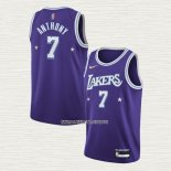 Carmelo Anthony NO 7 Camiseta Los Angeles Lakers Ciudad 2021-22 Violeta