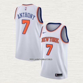 Carmelo Anthony NO 7 Camiseta New York Knicks Association Blanco