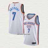 Carmelo Anthony NO 7 Camiseta Oklahoma City Thunder Association Blanco