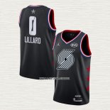 Damian Lillard NO 0 Camiseta Portland Trail Blazers All Star 2019 Negro