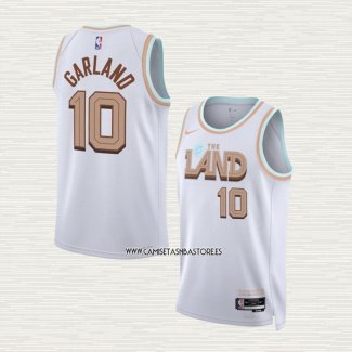 Darius Garland NO 10 Camiseta Cleveland Cavaliers Ciudad 2022-23 Blanco