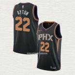 Deandre Ayton NO 22 Camiseta Phoenix Suns Statement 2021 Negro