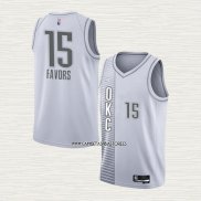 Derrick Favors NO 15 Camiseta Oklahoma City Thunder Ciudad 2021-22 Blanco