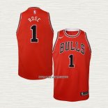 Derrick Rose NO 1 Camiseta Nino Chicago Bulls Icon Rojo